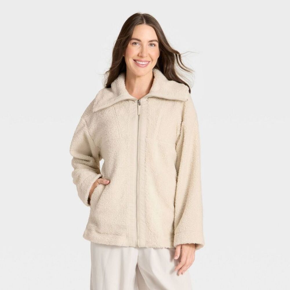 Women's High Pile Jacket - All In Motion Beige L